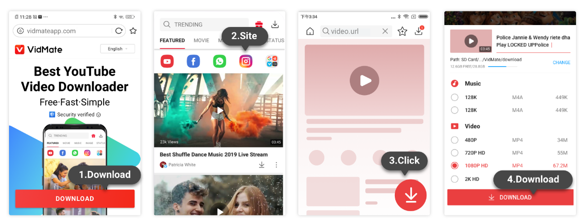 youtube video download vidmate Apk latest version